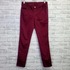Tripp NYC Daang Goodman Jrs 5 Burgundy Skinny Jeans Pants Punk Goth Skull Button